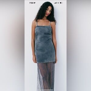 LACE TRIM DENIM DRESS-- Sold Out!!!